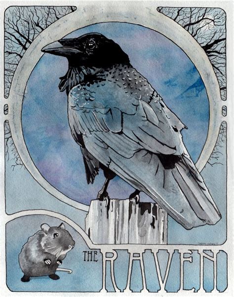 Art Nouveau Raven Bird Art Raven Art Illustration Art