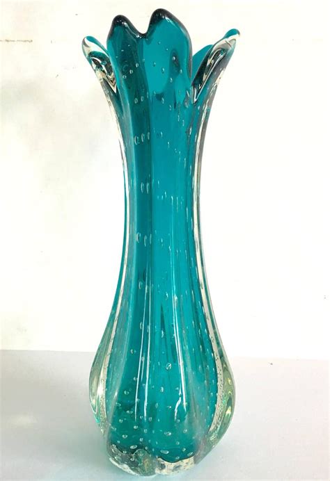 Mid Century Modern Murano Glass Bubbles 14 Vase At 1stdibs