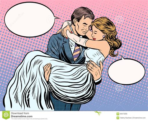 Just Married Loving Couple Stock Vector Illustration Of Love 66073285