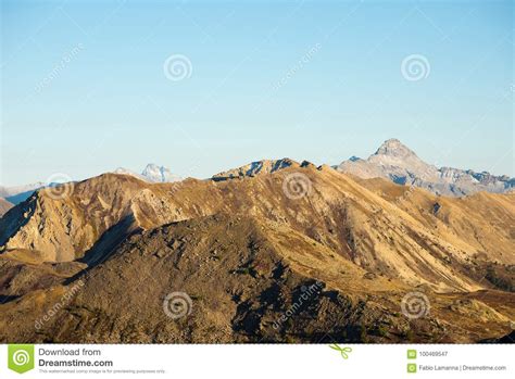 High Altitude Pasture Rocky Mountain Peaks And Jagged Ridge With