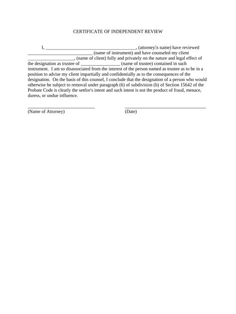 California Certificate Trust Form Fill Out And Sign Printable Pdf
