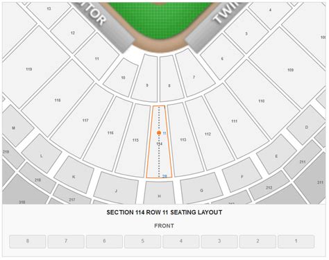 Minnesota Twins Target Field Seating Chart And Interactive Map
