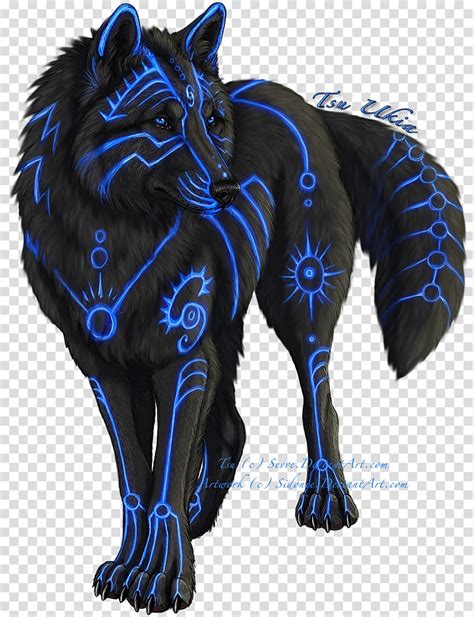 Black Wolf Blue Eyes Art