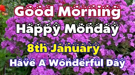 Happy Monday Good Morning 8th January Good Morning Video Wishes