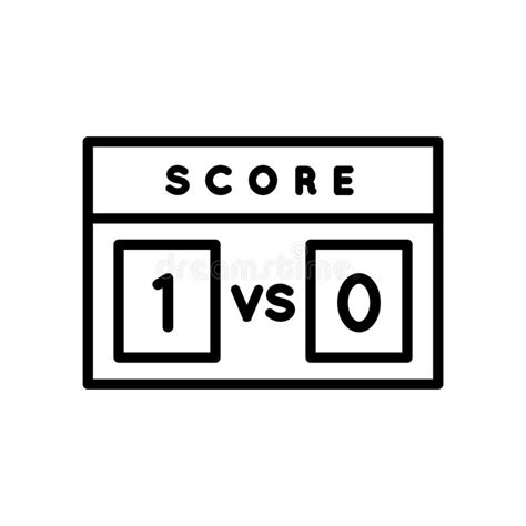 Football Score Board Icon Simple Illustration Outline Style Sport