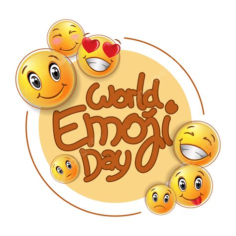 World Emoji Day Design Vector Template And Png Emoji World Emoji Day