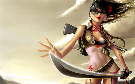 1170x2532px free download hd wallpaper sexy warrior girl design hd wallpaper animated