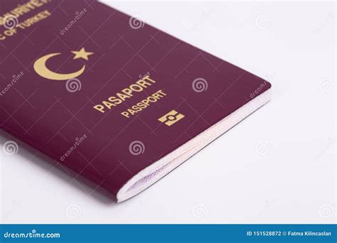 Turecki Paszportowy Biały Tło Zdjęcie Stock Obraz złożonej z stan