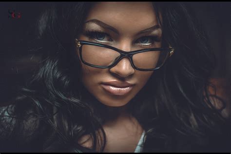 Sunglasses Face Women With Glasses Women Portrait Rare