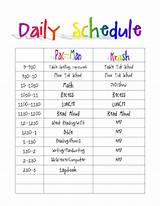 Daycare Schedule Template Photos