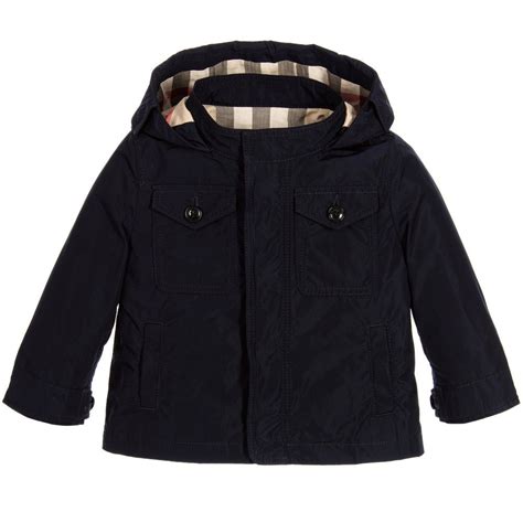 Burberry Navy Blue Hooded Showerproof Baby Jacket Clothes Design