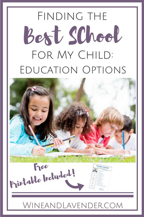 Finding the Best School for My Child: Education Options ...