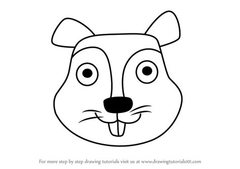 Learn How To Draw A Squirrel Face For Kids Animal Faces
