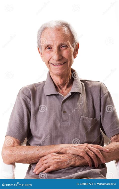 Portrait Of Elderly Senior Men Stock Photo Image Of Male Looking