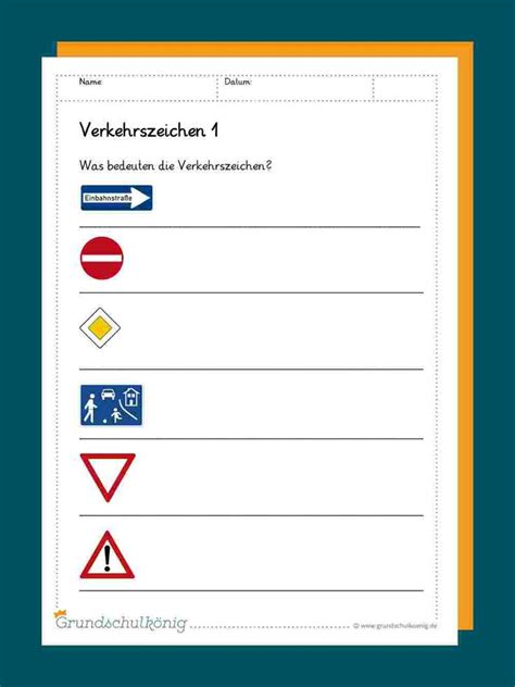 12.512 kostenlose arbeitsblätter für mathematik zum ausdrucken: Verkehrsschilder | Verkehrsschilder, Verkehr ...
