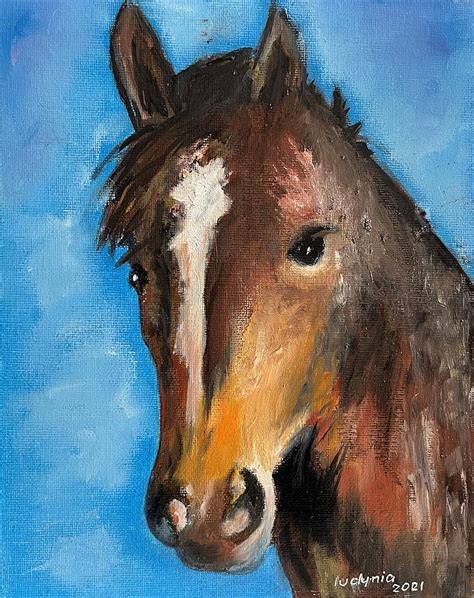 Horse Head Painting By Ryszard Ludynia Fine Art America