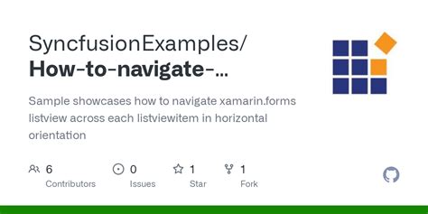 Github Syncfusionexamples How To Navigate Xamarin Forms Listview