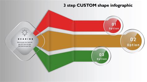 11powerpoint 3 Step Custom Shape Infographic Powerup With Powerpoint