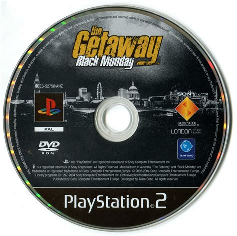 The Getaway Black Monday Cover Or Packaging Material Mobygames