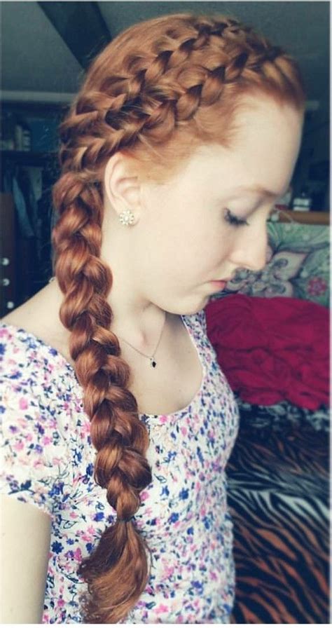 Long Red Hair Braids For Long Hair Braid Headband Braided Hairstyles