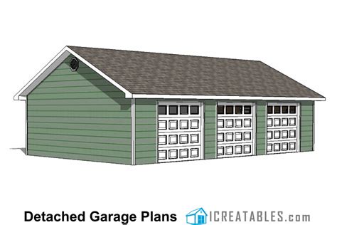 24x40 Garage Plans 3 Car Garage Plans 3 Doors