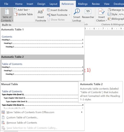 How Create Table Of Contents In Word 2017 Lulirunner