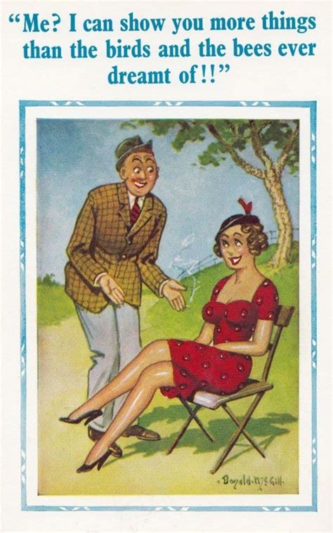 Birds And The Bees Man Boats Ultimate Sex Education Comic Humour Postcard