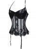 Off Halter Lace See Thru Corset Rosegal