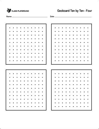 Printable Geoboard 10x10 Four Geoboard Printables Printables