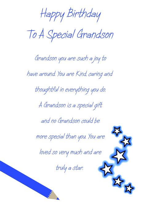 16 Custom Birthday Card Verses For Grandson In 2020 Birthday Verses