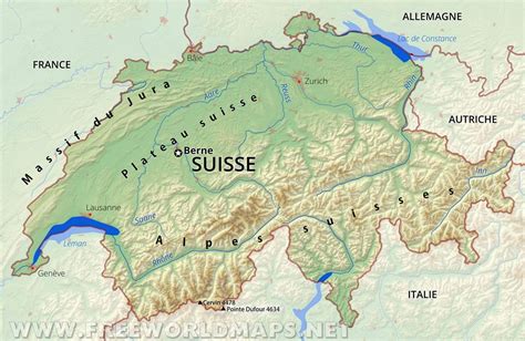 Carte De La Suisse