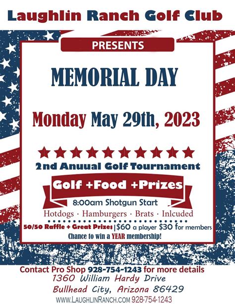 Memorial Day Golf Tournament At Laughlin Ranch May 29 2023 Bullhead Area Chamber Of