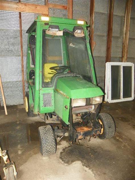 John Deere 425 Tractor Wcab Snow Removal Equipment Auction K Bid