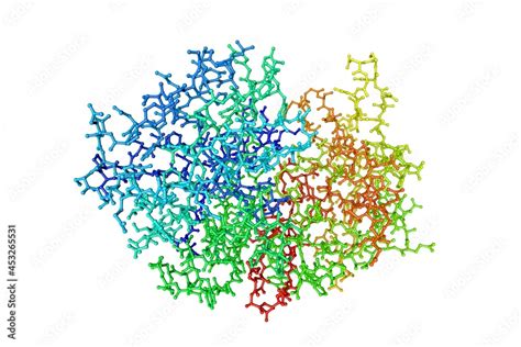 Molecular Model Of Human Pepsin B One Of The Enzymes That Digest Food Proteins Into Peptides