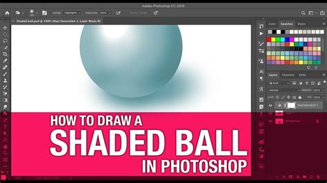 How To Draw A Shaded Ball In Photoshop Youtube