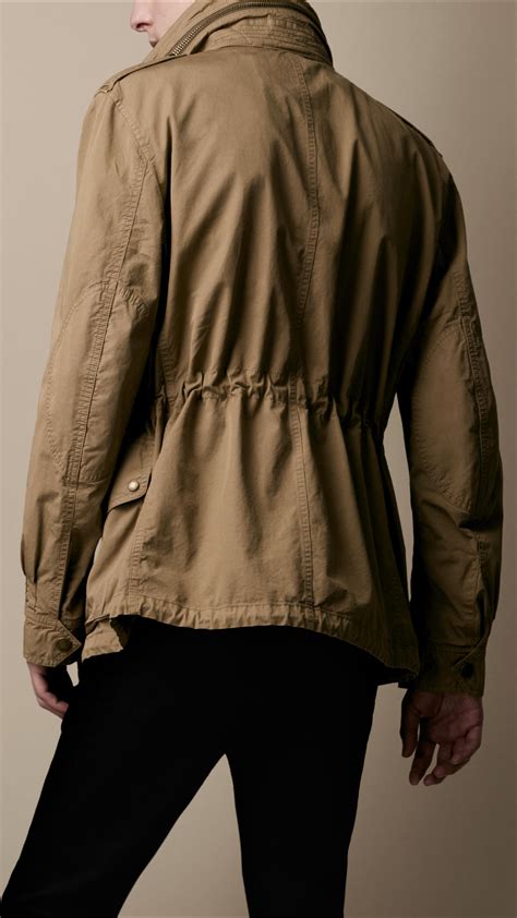 Lyst Burberry Brit Heritage Cotton Field Jacket In Brown For Men