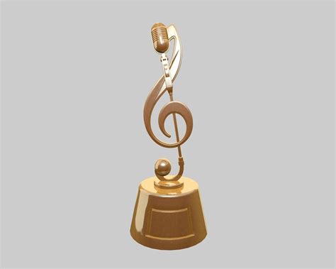 Music Award Trophy 3d Model Cgtrader