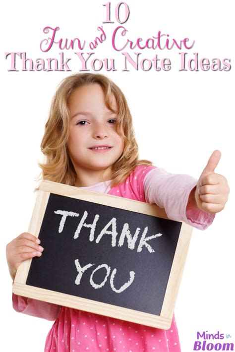 10 Fun And Creative Thank You Note Ideas Minds In Bloom