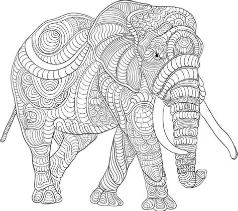 Pin On Elephants Colouring Pages ~ Zentangles
