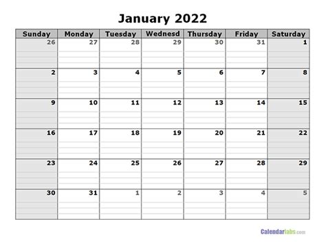 2022 Calendar Free Printable Microsoft Word Templates 2022 Calendar