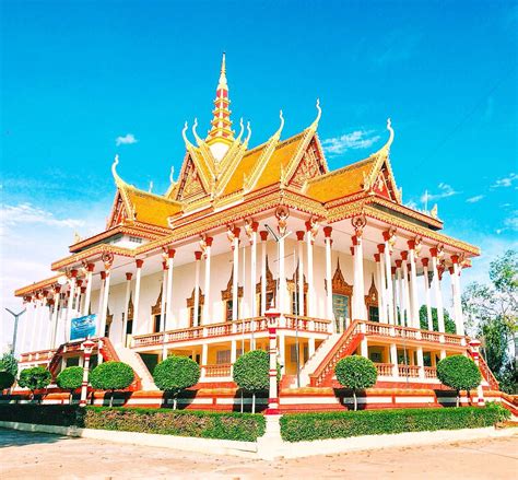 The 100 Column Pagoda Kratie Cambodia When In Phnom Penh