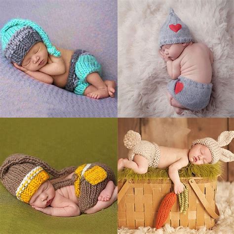 Newborn Baby Cute Crochet Knit Costume Prop Outfits