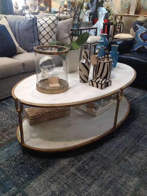 Skinny white marble top gold base mid century cocktail table. Two-tier #gold finish and #marble topped #coffee #table at ...