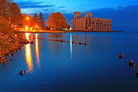 Owen Sound Ontario Long Exposure Night Images On The Harbour