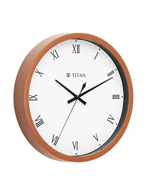 Buy Titan Contemporary White Wall Clock With Silent Sweep Technology At