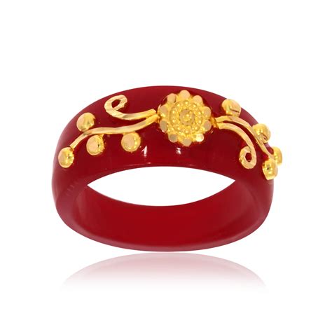 Graceful Curvy Gold Pola Ring