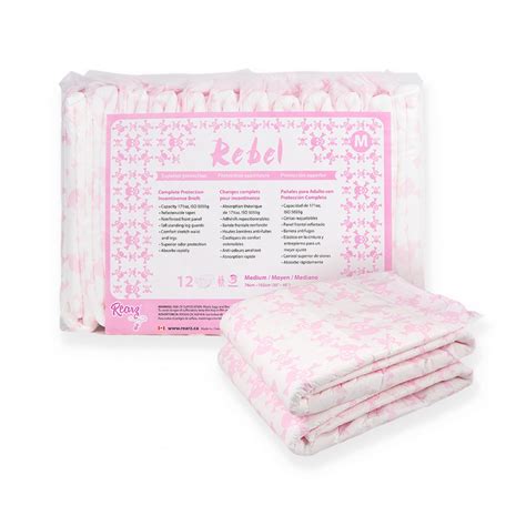 Rearz Pink Rebel Adult Diapers Size M Pack Size Bag