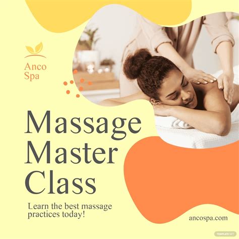 Free Massage Master Class Ad Post Instagram Facebook