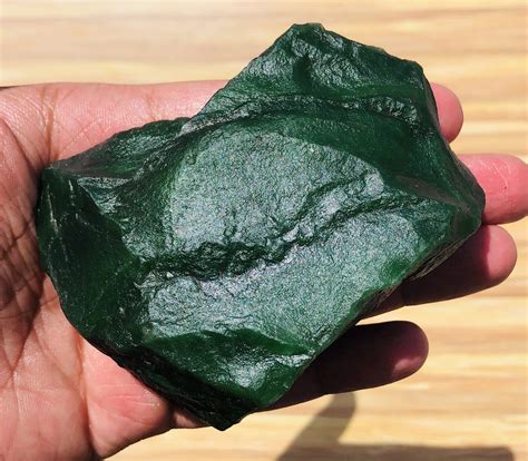 Pure Green Jadeite Rough Gemstone Aaa Quality Jade Raw Etsy