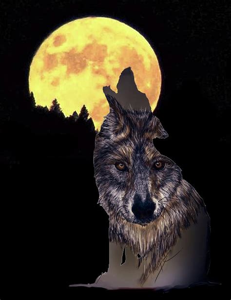 Home And Living Prints Original Art Wolf Wolf And Moon Digital Download Wolf Art Wolves Digital